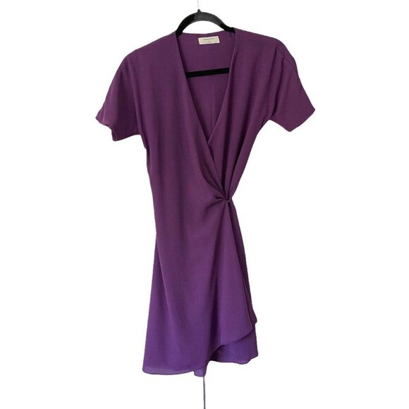 Aritzia Babaton Wallace Wrap Mini Dress XXS Flowy - Picture 3 of 12